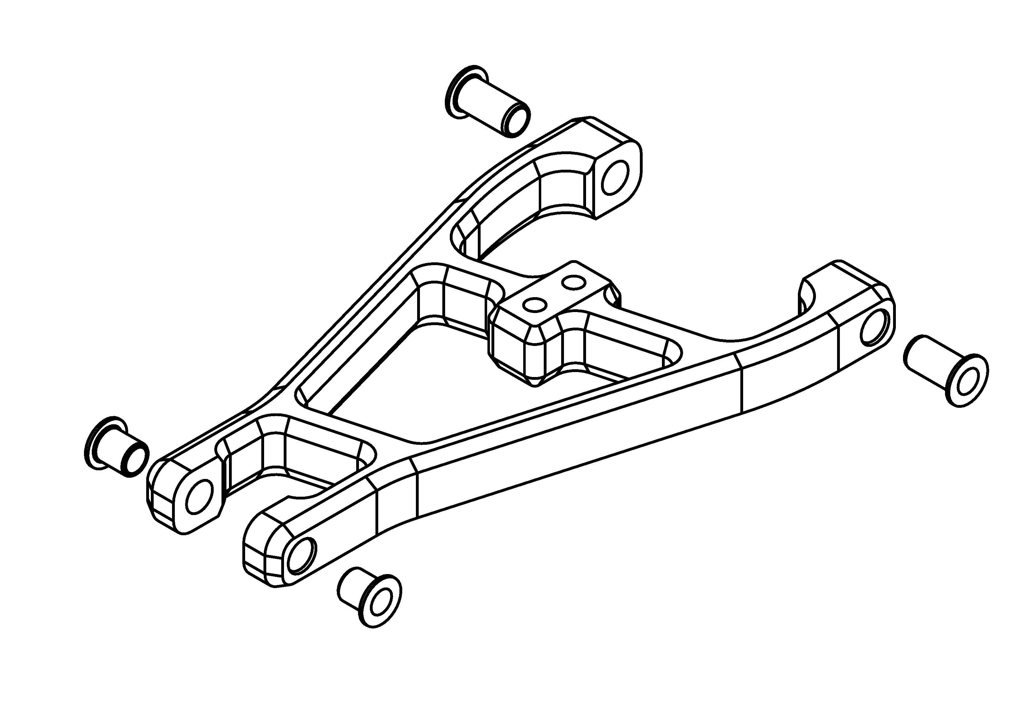 Assembled Top A-Arm for ATV Electric Scooters