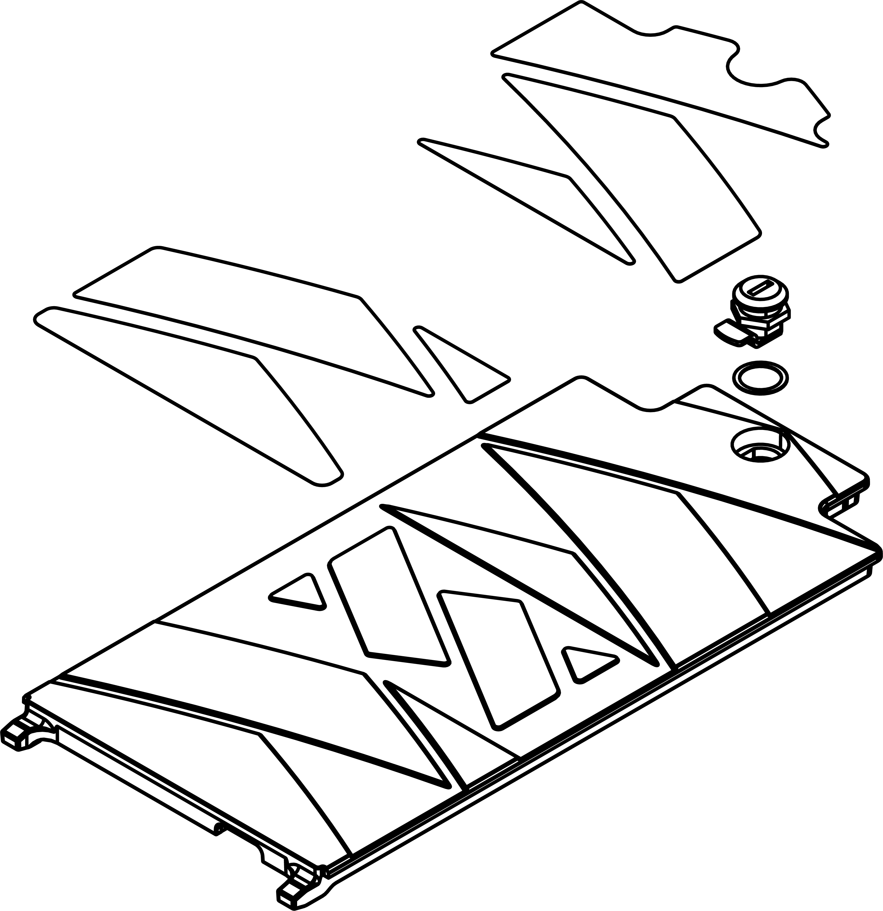 Assembled Battery Door for Electric ATV Scooter